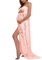 FEOYA Femme Robe Grossesse de Photographie en Dentelle Robes Enceintes Maternité Robe Sexy Longue Jupe en Mousseline de Soie Fente Avant Style 2 Rose S