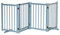 PawHut Freestanding Pet Gate w/ 2 Support Feet for Doorways Stairs Blue Grey