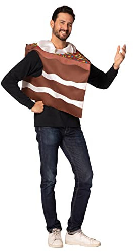 Slice of Chocolate Cake Kostüm Geburtstagskuchen Dessertstück Kuchen Cupcake Dress Up Cosplay Party Kostüme, Erwachsene Einheitsgröße