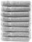 Zestri Frottier Gästehandtuch 8er-Set | Silber 30x50 | 100% Baumwolle 500g/m² | Öko-Tex Standard 100 Handtuch Gästetuch