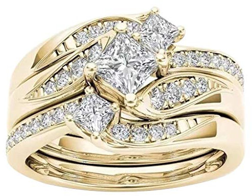 KMKM Diamond Ring,Verlobungsring Herz Sterling,Prinzessin Geburtsstein Zirkonia Kreuz Unendlichkeit Solitaire Ehering Ring für Braut Damen