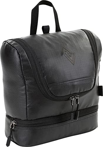 Travel Kit stylische Reisewaschtasche mit extra Bodenfach Kulturbeutel zum Aufhängen Kosmetiktasche mit vielen Staufächern für Reisen und Campen Toiletry Bag, 25x24x11 cm