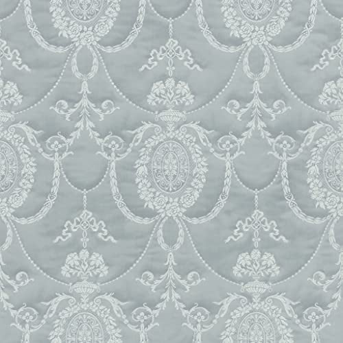 Rasch Tapeten Vliestapete (Classic-Chic) Hellblau weiße 10,05 m x 0,53 m Trianon XIII 570830