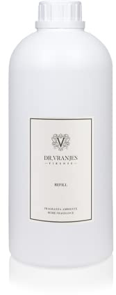 Dr. Vranjes - Ambra 2500 ml Nachfüller + Doppelback weiße Stäbchen (3 Stück) - Luxus-Raumduft, Made in Italy, Hauptnote: Oriental, Duftpyrammide: Amber, Patchouli, Sandelholz