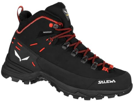 SALEWA Alp Mate Winter Mid WP W, Scarponi da Trekking Donna, Nero Asfalto, 38.5 EU