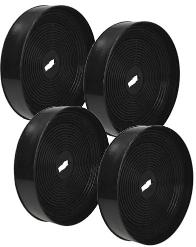 vhbw 4x Filter Aktivkohlefilter kompatibel mit Gorenje DKF2500M, DKF2600M, DKF500M, DKF600M, DKL600M, DKL900M, DKO500M, DKO600M Dunstabzugshaube