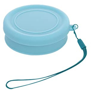Firulab Coppa Pieghevole | Bicchiere d'Acqua Riutilizzabile in Silicone | Tazza da Campeggio Portatile espandibile con Coperchio e Cinturino Tazze per Uso Alimentare per Bere all'aperto