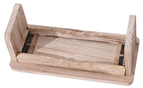 KOMBIUDA Meditationsbank Holzhocker Für Kniende Meditation Tragbar Und Faltbar