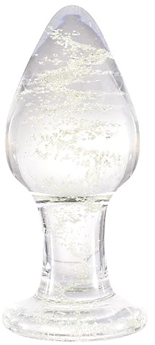 Gode anal en verre,Glow in The Dark Dildo Medium Crystal Butt Plug Jouets sexuels anaux pour femmes hommes