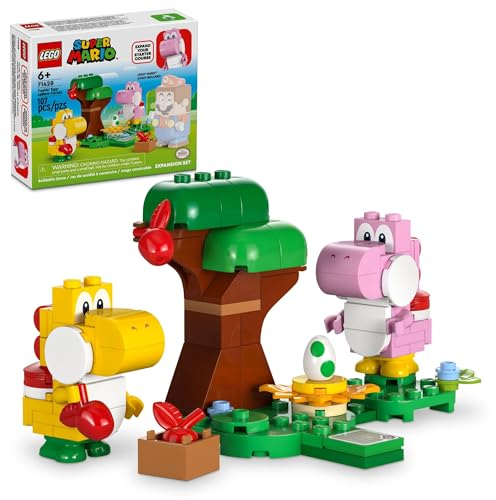LEGO Super Mario Yoshis' Egg-cellent Forest Erweiterungsset, Super Mario Sammelspielzeug für Kinder, 2 gemauerte Charaktere, Geschenk für Mädchen, Jungen und Gamer ab 6 Jahren, 71428