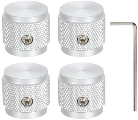 QUARKZMAN Aluminium Potentiometer Knobs 6mm Gitarrenregler Knöpfe 1/4 Schaft für Gitarre, Bass, Audio, Leistungsverstärker