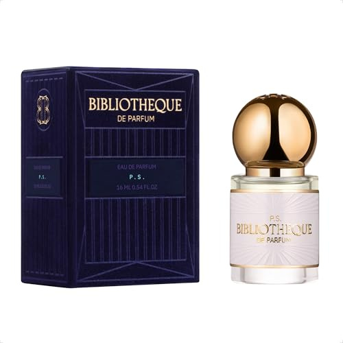 Bibliotheque de Parfum P.S. Eau de Parfum für Frauen, 16 mL | blumiger Duft, langanhaltendes Damenparfüm mit Noten von Jasmin, Pfirsich, Moschus und Orangenblüte