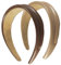 scicent Haarschmuck Hochzeit 2 Stück Leder Überzogenes Stirnband Breit Haarbänder Gepolstert Haarband Einfarbiges Haarreif Einfaches Stirnband für Frauen und Mädchen （Dunkelbraun + khaki）- 29608