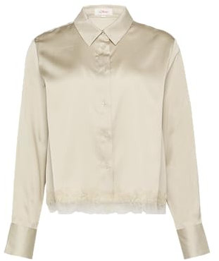 s.Oliver Satin-Bluse mit Spitzen-Detail