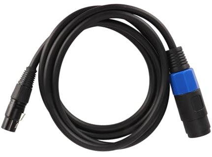 BONKZEBU Professionelles Speakon-zu-Speakon-Speakon-Kabel, 1,5 M, PVC-Buchse, Sauerstoff-Lautsprecherkabel, Buchse auf XLR-Buchse