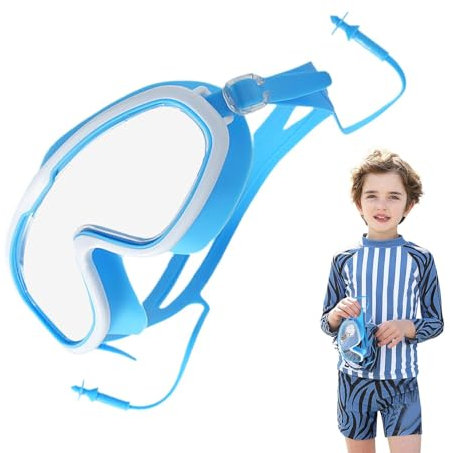 COMFOLIVING Kinder-Schnorchelbrille, Kinder-Schwimmbrille, Anti-Beschlag-180-Grad-Brille, Kinder-Schnorchelausrüstung, PC-Objektive, Schnorchel-Set für Jugendliche