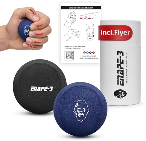 ENAPE Stressball für Erwachsene – 2er Set in Box – Antistressball gegen Stress & Wut – Anti Stress Ball zur Stressbewältigung und Konzentration für Büro, Schule & Therapie
