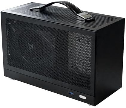ITX Case - ITX PC Case | Computer Case USB Port | Thickened Portable Desktop Computer Empty Chassis PC Case | Wood Walnut front panel | Small form factor