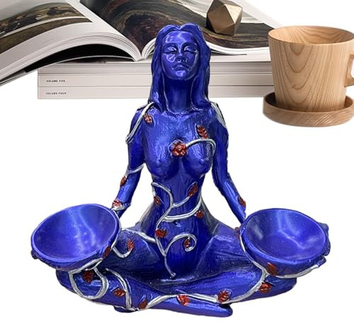 Goddess Statue, Mother Earth Skulptur, Harz Figuren, Hand-Carved Decor, Crystal Ball Base, Decorative Craft Skulptur, Spiritual Home Art, Natur Goddess Figur, Einzigartige Dekorative Statue, Earth