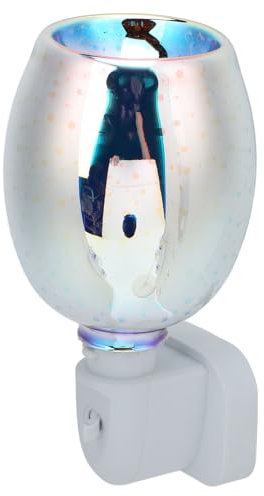 Spacnana Chauffe-Cire à Brancher, Veilleuse, Bougie, Chauffe-Cire, Sûr, Accrocheur, Parfum Enfichable, pour Cire Parfumée (Prise UE 220V)