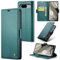 Rerzoiro Cover per Google Pixel 8 Custodia Portafoglio [Blocco RFID] Premium Pelle PU Wallet Case Flip Libro con Porta Carte Slot Supporto Flip Case per Google Pixel 8, Blu-verde