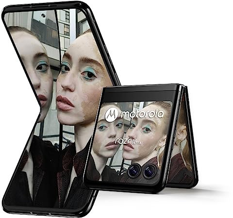 Motorola razr 40 Ultra 5G 256 Go de stockage + 8 Go de RAM - Écran FHD 6,9/3,6 - Double SIM (Nano SIM + eSIM) sans SIM - Android 13 - Noir infini (Reconditionné)