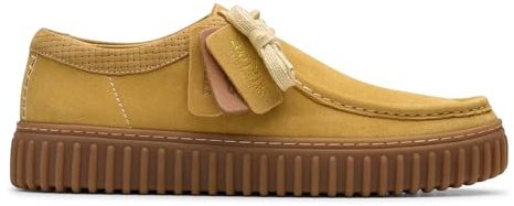 Clarks Torhill Lo, Oxford Unisex Adulto, Golden Tan Suede, 45.5 EU