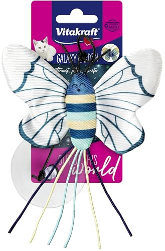 VITAKRAFT- Galaxy Garden Papillon, Jouet Pour Chat Avec Herbe À Chat, Jouet Interactif Pour Chats (1 Pièce)