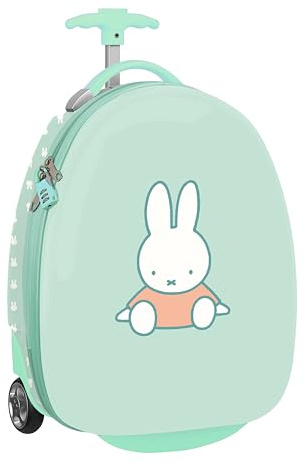 safta Miffy Friends Kabinentrolley, 40,6 cm, Koffer mit Rädern, Sicherheitsschloss, Leichter Koffer, 28 x 23 x 43 cm, Babyblau, M, Casual