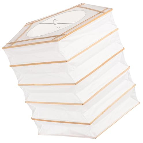 Mobestech Faltbarer Papierlampenschirm Aus Hochwertigem Papier Pentagramm-farmhouse-laterne Stabiler Lampenschirm-ersatz Für Deckenleuchten Geeignet Als Origami Lampenschirm-dekoration