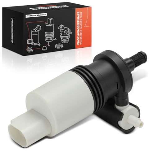 Frankberg Waschwasserpumpe Scheibenreinigung Vorne 2048660521 | Kompatibel mit Polo 6C1 6R1, T.o.u.r.a.n 1T1 1T2, Golf Plus 521 5M1, O.c.t.a.v.i.a III Combi 5E5 5E6