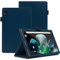 KUSINHOKA Funda para Acer Iconia Tab M10 10.1 Pulgadas, Cuero PU Protectora Carcasa con Soporte Función, Anti-Choque Magnética Funda con Correa para la Muñeca, Azul Marino