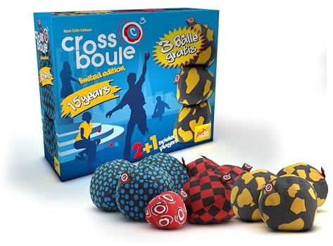Zoch Crossboule c³ Limited Edition 15 Jahre - 3 Bälle zusätzlich, Boule Spiel in 3D, Set für 3 Spieler, Flexible Stoffbälle, Indoor Outdoor Spiel ab 6 Jahren