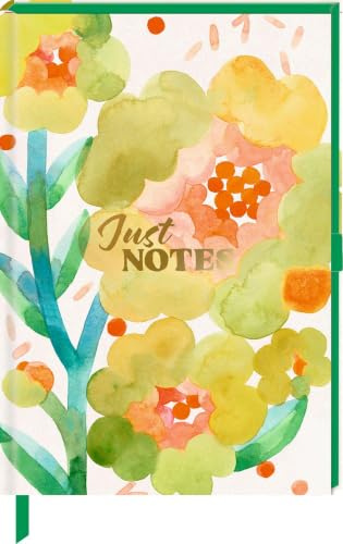 Notizbuch DIN A5 – Just Notes (Yellow Flower): Liniert