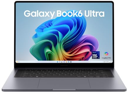 Samsung Galaxy Book6 Ultra 16 Zoll – AI Laptop mit Intel Core 7 Prozessor, 32 GB RAM, 512 GB SSD, NVIDIA RTX 5060, Touchscreen Display, Gray, 3 Jahre Herstellergarantie [Exklusiv bei Amazon]