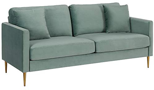 Highland Sofa 3-Sitzer, Grün, Samtbezug, 184 x 85 x 81 cm