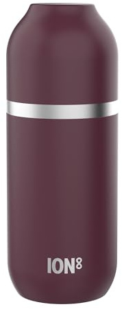 Ion8 Vacuum Insulated Flask for Hot Drinks or Cold Drinks, Blackberry | Large Insulated Mug, 2 Cups Capacity, Magnetic Cap, Stylish, and Soft Base Pad, 700ml (24oz)