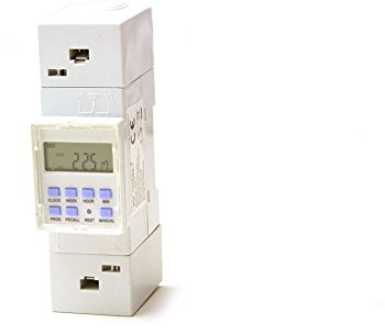 edi-tronic Zeitschaltuhr digital für Hutschiene Einbau Schaltschrank Zählerschrank 230V 16A