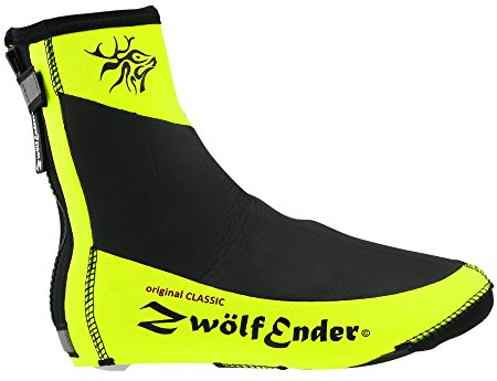Zwölfender Classic gelb Größe L Winddichte, wasserdichte und wärmeisolierende Neopren-Überschuhe für Herren und Damen | Schuhüberzug Kälteschutz Thermo Überschuhe Rennrad MTB