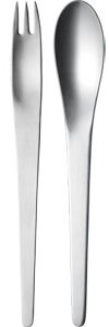 Georg Jensen Arne Jacobsen Edelstahl Servier-Set, 2PS. # 3355502