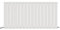 iBathUK Apex Horizontal Radiator, Single Flat Panel, 600x1216mm, White, Steel, Modern, Radiator, 890W, 3033 BTU, Wall-Mounted, Bathroom/Kitchen/Living Room