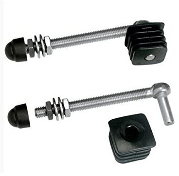 2 charnières pour portillons de jardin, profil carrés 40x40mm Long 150mm LOCINOX