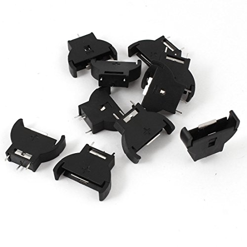 sourcing map 10 Stücke Kunststoff Knopfzellen Lithium Batterie Sockel Halter de