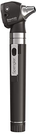 SPENGLER Smartled 5500, Otoscopio di diagnosi medica, tecnologia LED e fibra ottica, ultra-luminoso, resa cromatica perfetta (Nero)