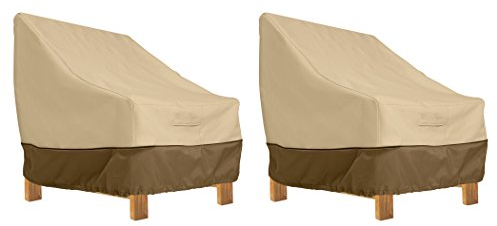 Classic Accessories Veranda Wasserdichte 96 cm tiefe Sitzbezüge für Terrassen- und Loungesessel, 2 Stück