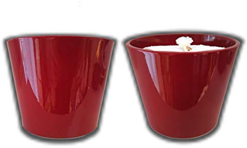 Der Perlenspieler® - Mini-Kerzenschmelzer-Tischlicht-Rot/Hochglanz-ca. 10 cm x 10 cm