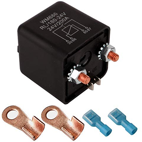 Gebildet 1Stück 4-Pin Relais 24VDC/200A Spitzenlast Für Pkw LKW Kfz Auto Boot Camping Wohn, mit 2 Pin Footprint + 2 Anschluss