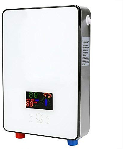 Scaldabagno Elettrico Istantaneo,220V 6500W Riscaldatore di Acqua Calda Senza Serbatoio, Riscaldamento con Protezione da Sovratemperatura