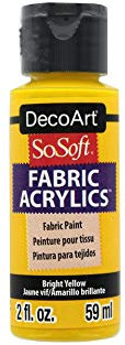 Deco Art SOSOFT-Pintura para Tela, Color, Amarillo Brillante, talla única
