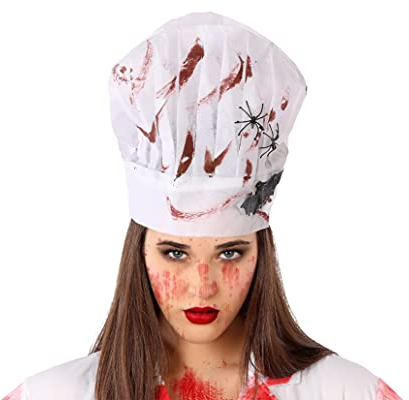 ATOSA gorro cocinero 11x11x8 cm sangriento halloween